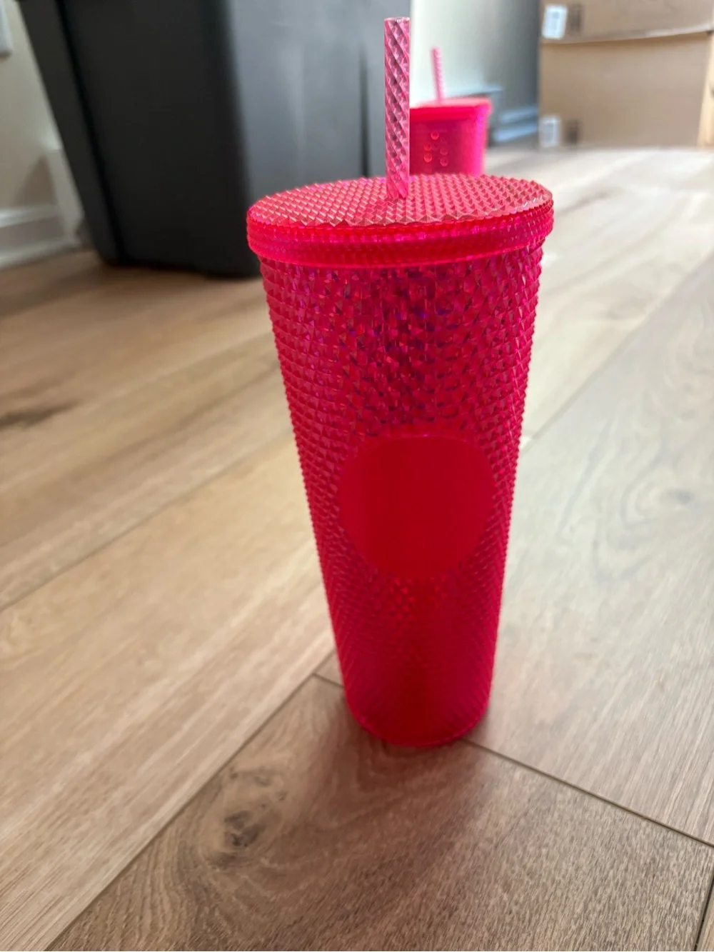 NWT Starbucks 2019 Studded Holiday Tumbler in Hot Pink Studded